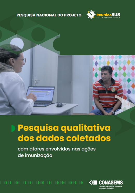 Capa de Pesquisa qualitativa dos dados coletados com atores envolvidos nas ações de imunização 